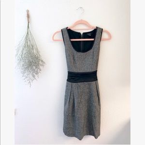 Grey dress with black sash